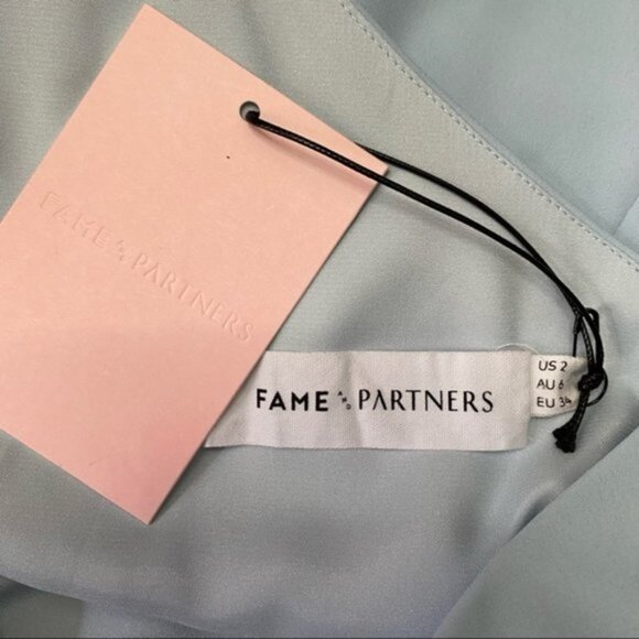 Fame and Partners Dress Blue One Shoulder A-Line Gown Size 6 NWT - Picture 4 of 5